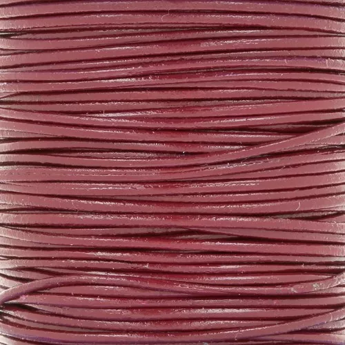 1mm European leather cord - Burgundy x1m