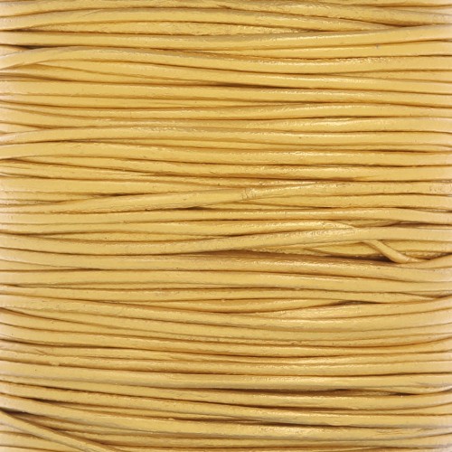 1mm European leather cord - Gold x1m