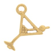 10x11mm Cocktail glass charm - Gold-plated 3 microns x1|raw }}