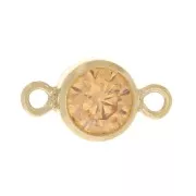 4.5mm round Zirconium oxide spacer - Champagne - Gold filled (gold laminate)