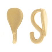 7.5x3.5mm Drop pendant clasp - 3-micron gold-plated x1