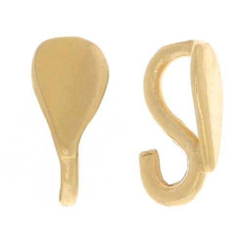 7.5x3.5mm Drop pendant clasp - 3-micron gold-plated x1