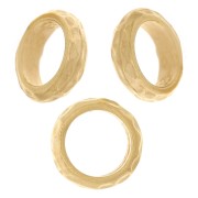 7x2mm Hammered roundel bead - Gold-plated 3 microns x1|raw }}