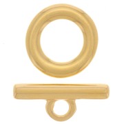 T clasp for bracelet or necklace - 15 mm - Fine gold plated x1|raw }}