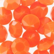 Round Cabochon 8mm neon Orange x20