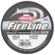 0.17mm Fireline wire - Fused braid (10LB) - Black Satin x114m