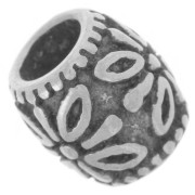 9.5.x9mm 304L stainless steel Worked tube bead large hole x1|raw }}