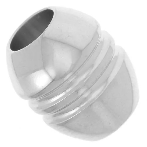 15x12mm 304L stainless steel Olive bead large hole x1