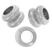 9x7mm 304L stainless steel Large hole beads x5|raw }}