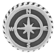 11x15mm 304L stainless steel Double compass slider bead for 4.5mm cords x1