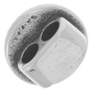 11x18mm 304L stainless steel Double slider bead for 4.5mm cords x1