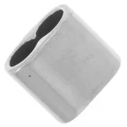 12x13mm 304L stainless steel Double slider bead for 5mm cords - cross pattern x1