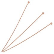 Ball head pin 52x0.6mm rose gold tone x10|raw }}