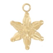 10x7mm Stainless steel 304L Worked star charm - Gold x1|raw }}