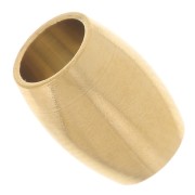 9x6.5mm 304L stainless steel large hole Olive beads - Gold x5