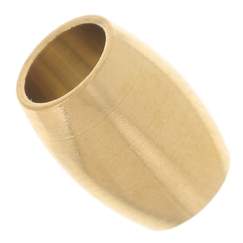 9x6.5mm 304L stainless steel large hole Olive beads - Gold x5