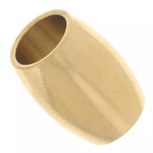 9x6.5mm 304L stainless steel large hole Olive beads - Gold x5