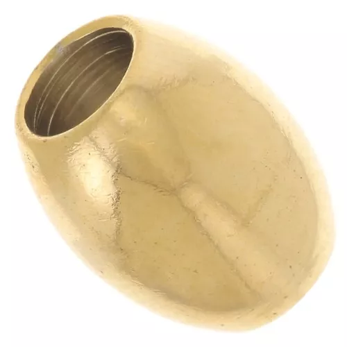 10x8mm 304L stainless steel large hole Olive beads - Gold x5