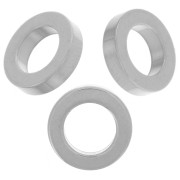 10x2.5mm 304L stainless steel Heishi beads - flat disc x5|raw }}