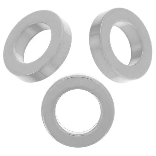 10x2.5mm 304L stainless steel Heishi beads - flat disc x5