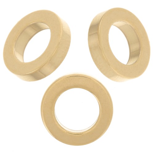 10x2.5 mm Stainless steel 304L Heishi Beads - flat disc - Gold x5