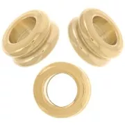10x5mm Stainless steel 304L large hole Beads - Gold x5