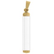 45x8mm Stainless steel 304L tube Pendant - Gold x1