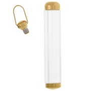 45x8mm Stainless steel 304L tube Pendant - Gold x1