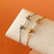 30x8mm Stainless steel 304L unscrewable tube Spacer to fill - Gold x1