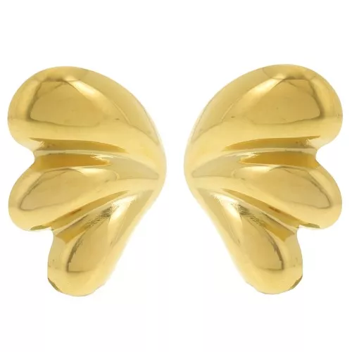 31x22mm 304L stainless steel Domed design earrings - Gold x2