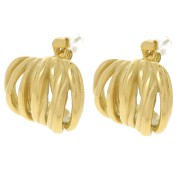 15x21.5mm 15x21.5 mm Design earrings - Gold x2