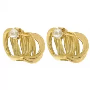 15x21.5mm 15x21.5 mm Design earrings - Gold x2