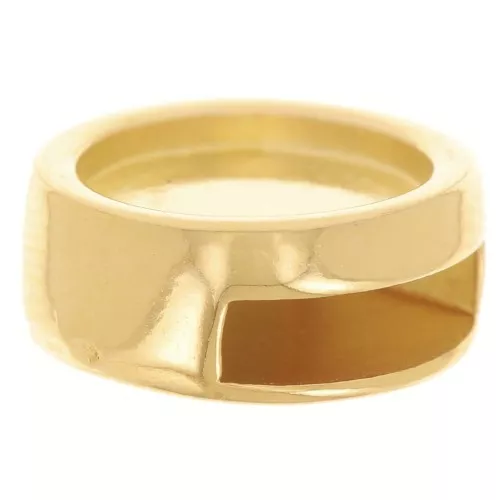 Round pusher for 10mm flat cabochon and 10mm lace - fine gold plated x1