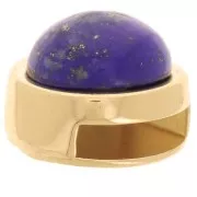 Round pusher for 10mm flat cabochon and 10mm lace - fine gold plated x1