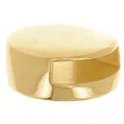 Round pusher for 10mm flat cabochon and 10mm lace - fine gold plated x1
