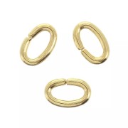 6x4x1mm Open oval rings - Gold Tone x50