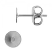 Flat pad earstuds  8mm Stainless Steel x10|raw }}