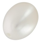 9x7mm Semi-perforated freshwater olive beads - AAA Grade - White x2|raw }}