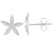 10mm 925 Sterling Silver Flower earstuds x2|raw }}
