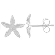 10mm 925 Sterling Silver Flower earstuds x2
