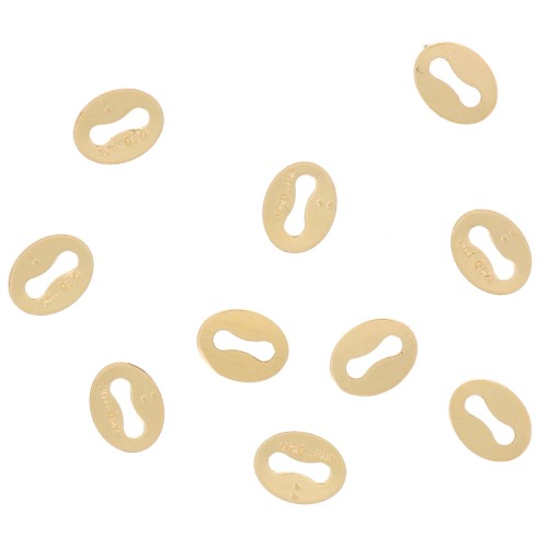 Oval Clips 5.5x4 mm - Gold filled (Laminated Gold) x10