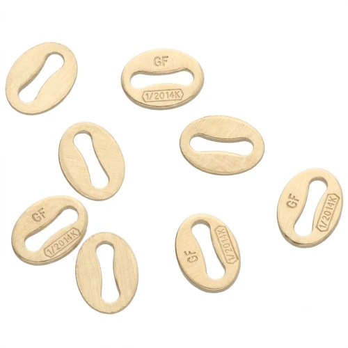 Oval Clips 5.5x4 mm - Gold filled (Laminated Gold) x10