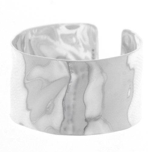 925 Sterling Silver Large adjustable hammered ring - Size 56 to 62 x1