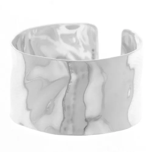 925 Sterling Silver Large adjustable hammered ring - Size 56 to 62 x1