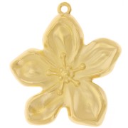 41x37mm Flower pendant - Fine gold plated x1