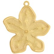 41x37mm Flower pendant - Fine gold plated x1