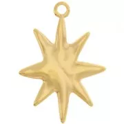 36.5x26mm Star pendant - Fine gold plated x1