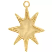 36.5x26mm Star pendant - Fine gold plated x1