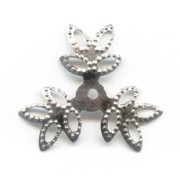 Foliage saucers Silver tone x10