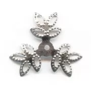 Foliage saucers Silver tone x10